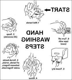 Instructions to hand washing