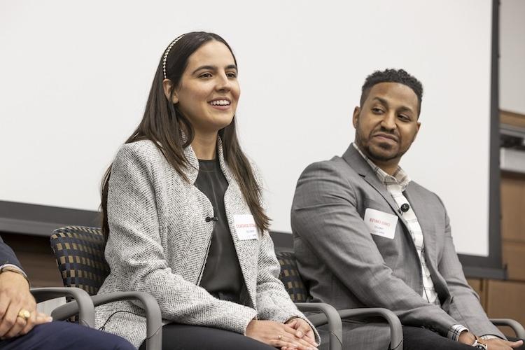 Female and male speaker at Thrive event